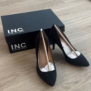 NWT INC International Concepts Women's Sparkling Black Heels